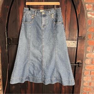 Jean skirt flared 10